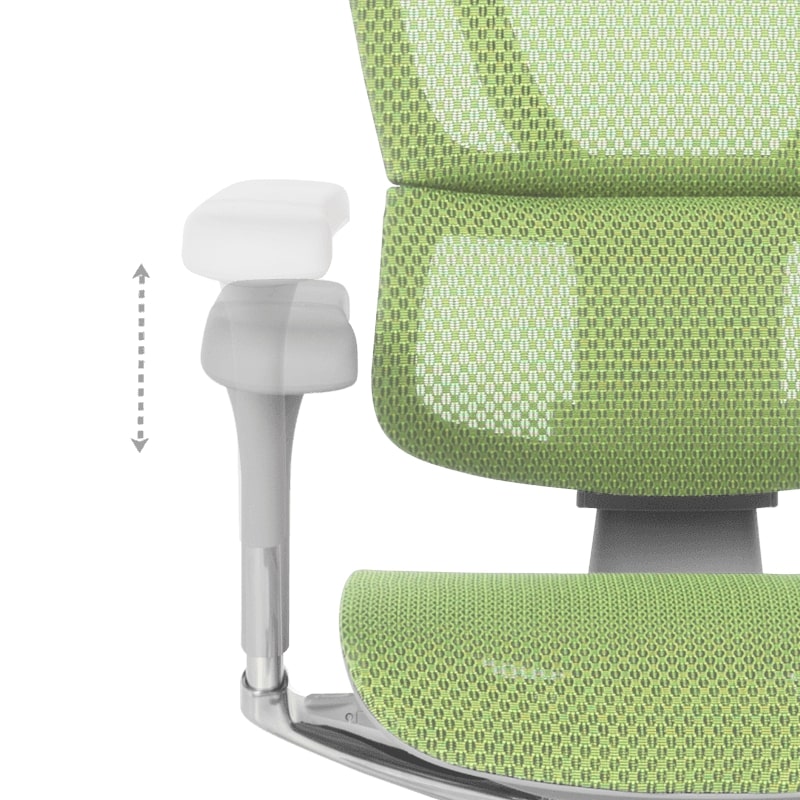 Ергономичен стол IOO Elite 2 сива рамка-зелен